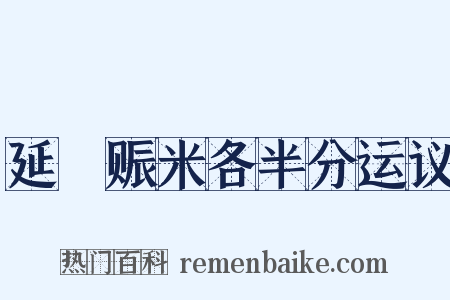 延鄜赈米各半分运议是什么意思的图片